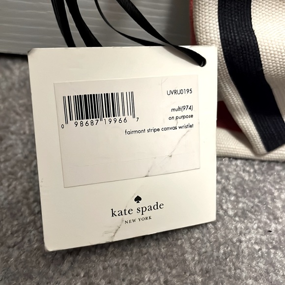 Kate Spade Stripe Wristlet NWT - Picture 4 of 4